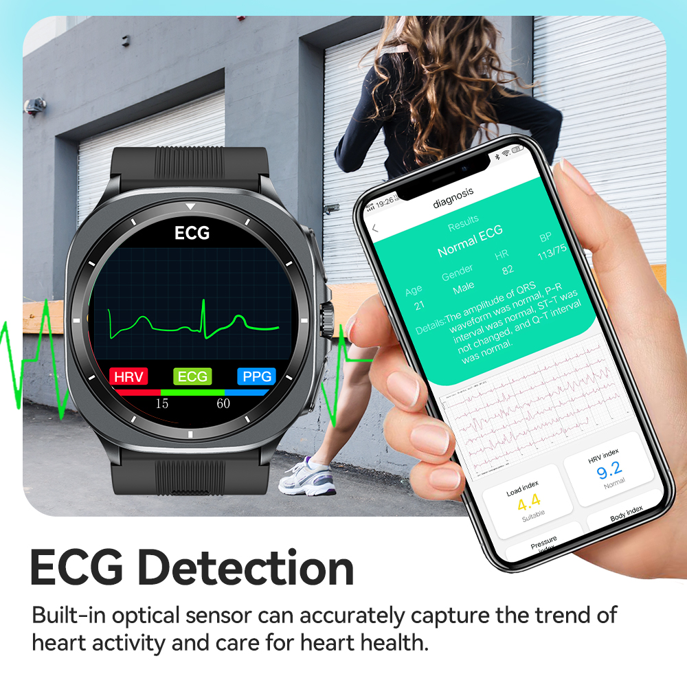 NOYAFA New ECG+PPG Blood Fat U – Fall Detection Watch Bewertung und Preis
