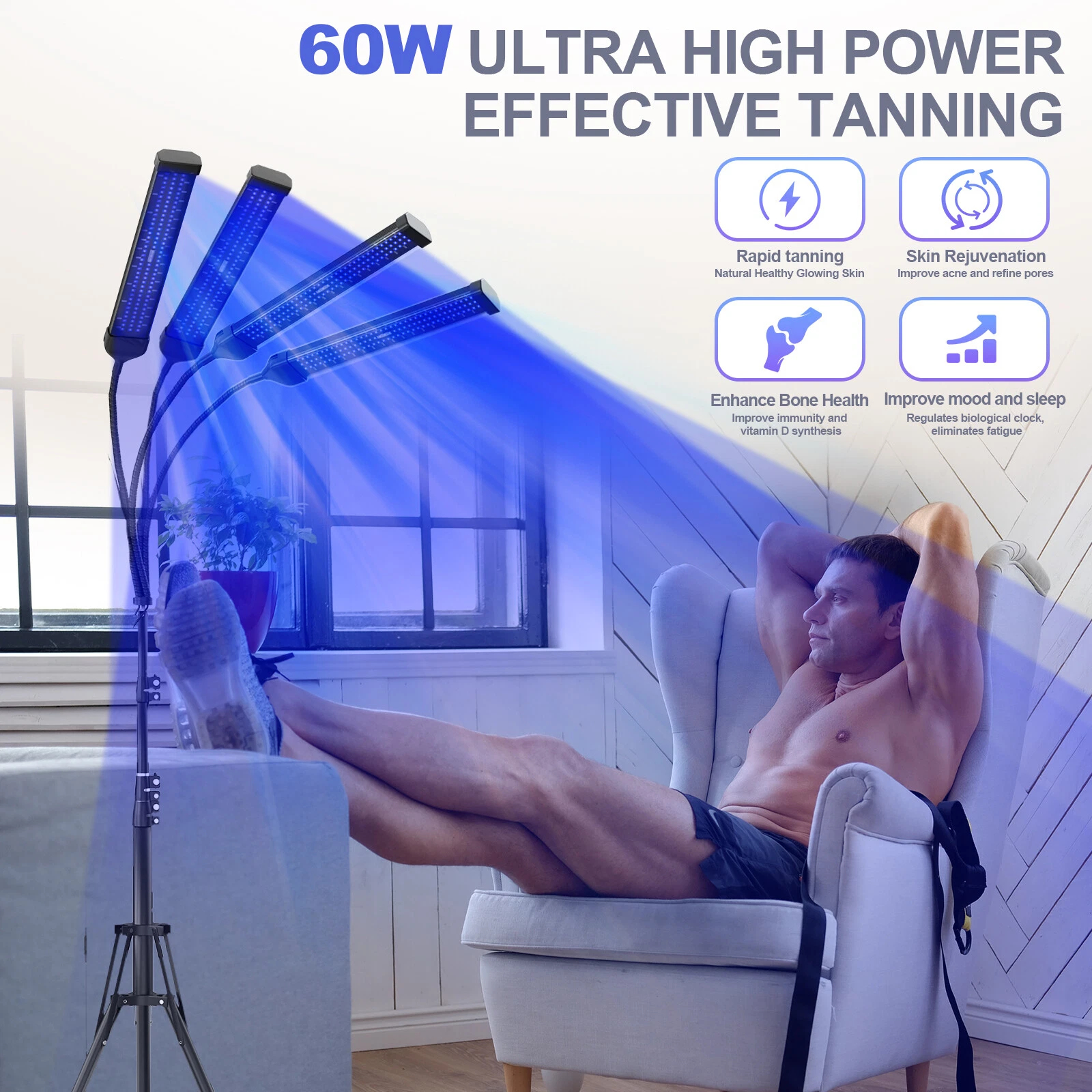 UV Tanning Lamp for Face & Bod – Light Therapy Glasses Bewertung und Preis