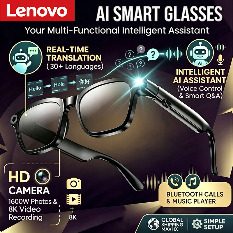 Lenovo 1600MP Camera 8K HD Sma – Smart Glasses Lens Bewertung und Preis
